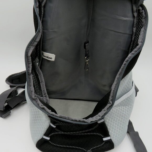 Pawaboo Pet Carrier Backpack Front Facing Dog Cat Size Small Gray Mesh Travel - Picture 3 of 9